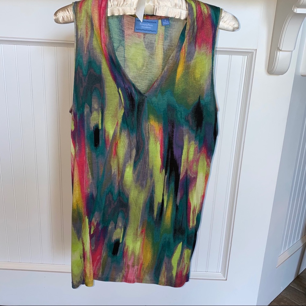 SimplyVera Vera Wang Watercolor Tank Top